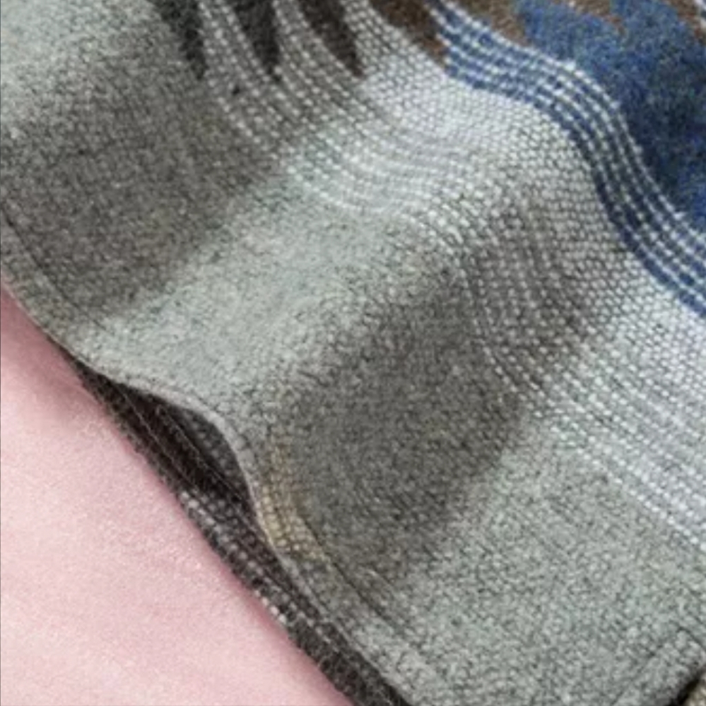 New blue distressed Aztec print shacket - Picture 7 of 16